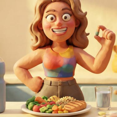 Image of a claymation woman prepping for a night out for an article covering hangover prevention.