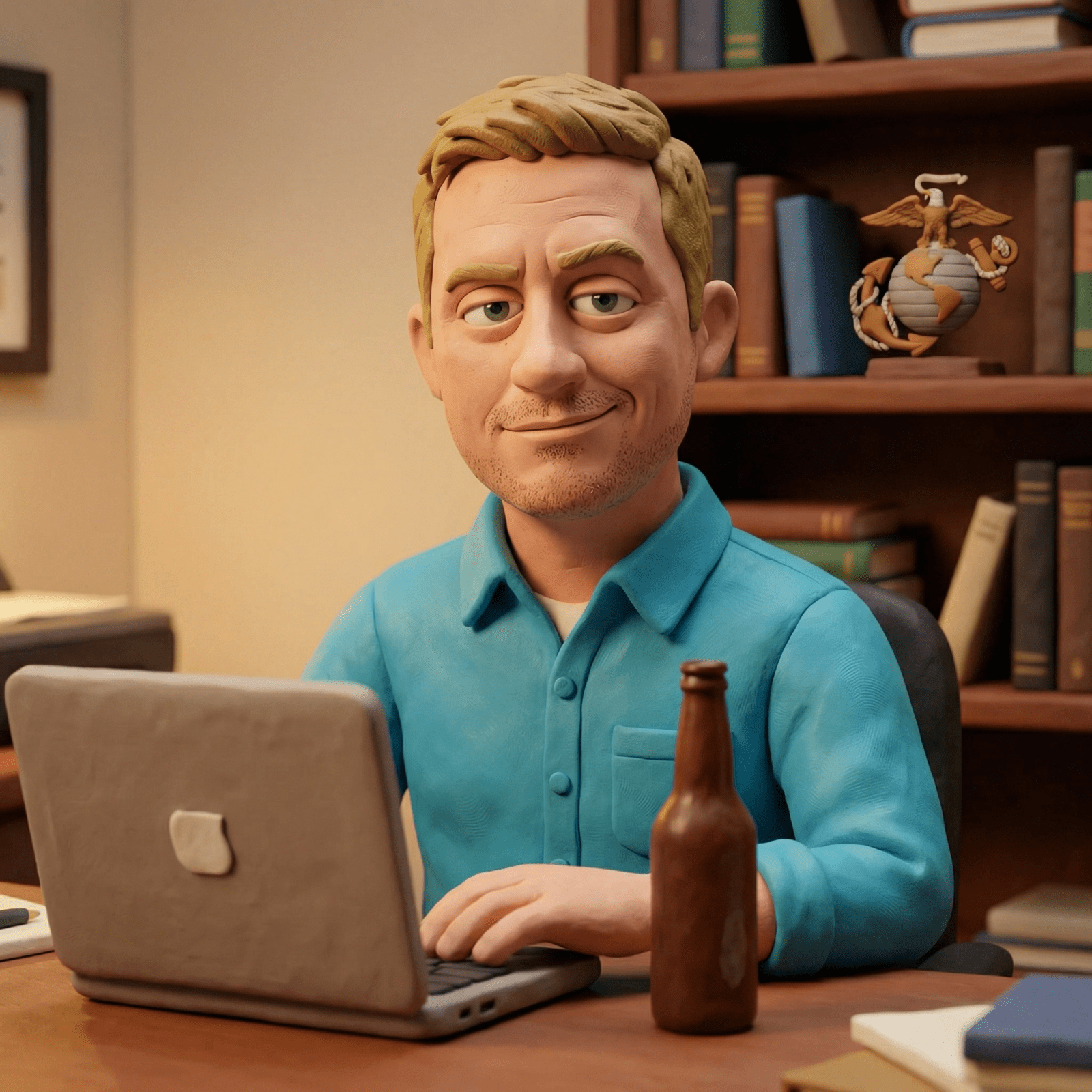 John Herwick, founder of HangoverStan — claymation avatar