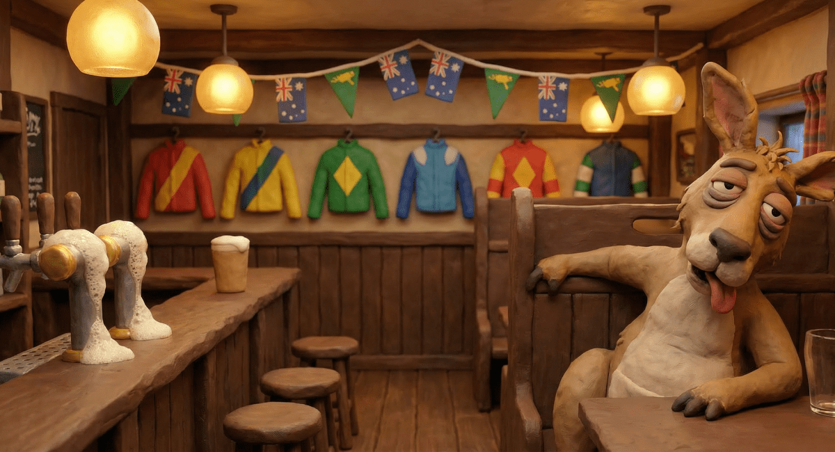 Image of Australia's biggest drinking days celebrated at a packed Australian pub.
