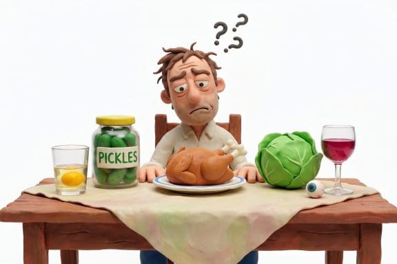 Image of hangover myths and remedies from around the world including pickle juice raw eggs and herring.